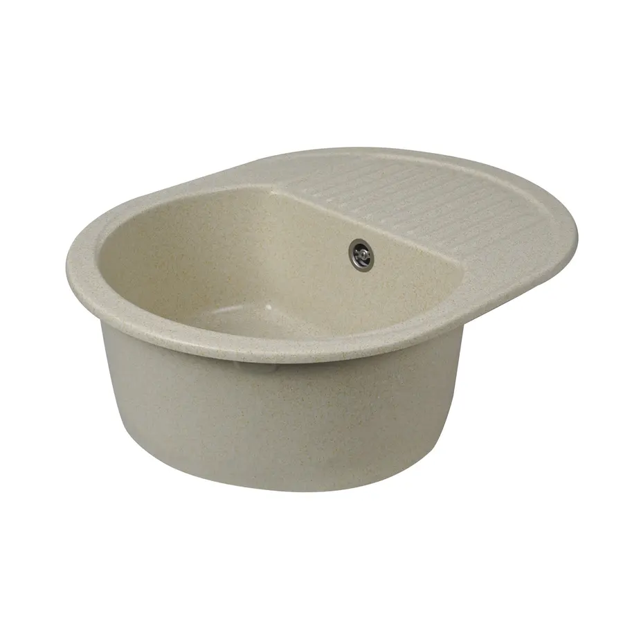 Гранітна мийка для кухні Platinum 6247 BORA глянець Пісок