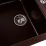 Гранітна мийка для кухні Platinum 7850 TROYA матова Шоколад