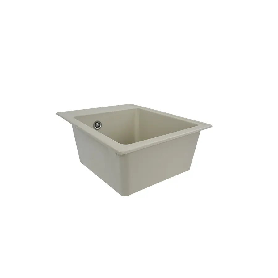 Гранітна мийка для кухні Platinum 4050 RUBY глянець Айворі