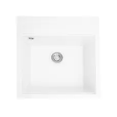 Гранітна мийка для кухні Platinum 5149 FIESTA матова Білосніжна