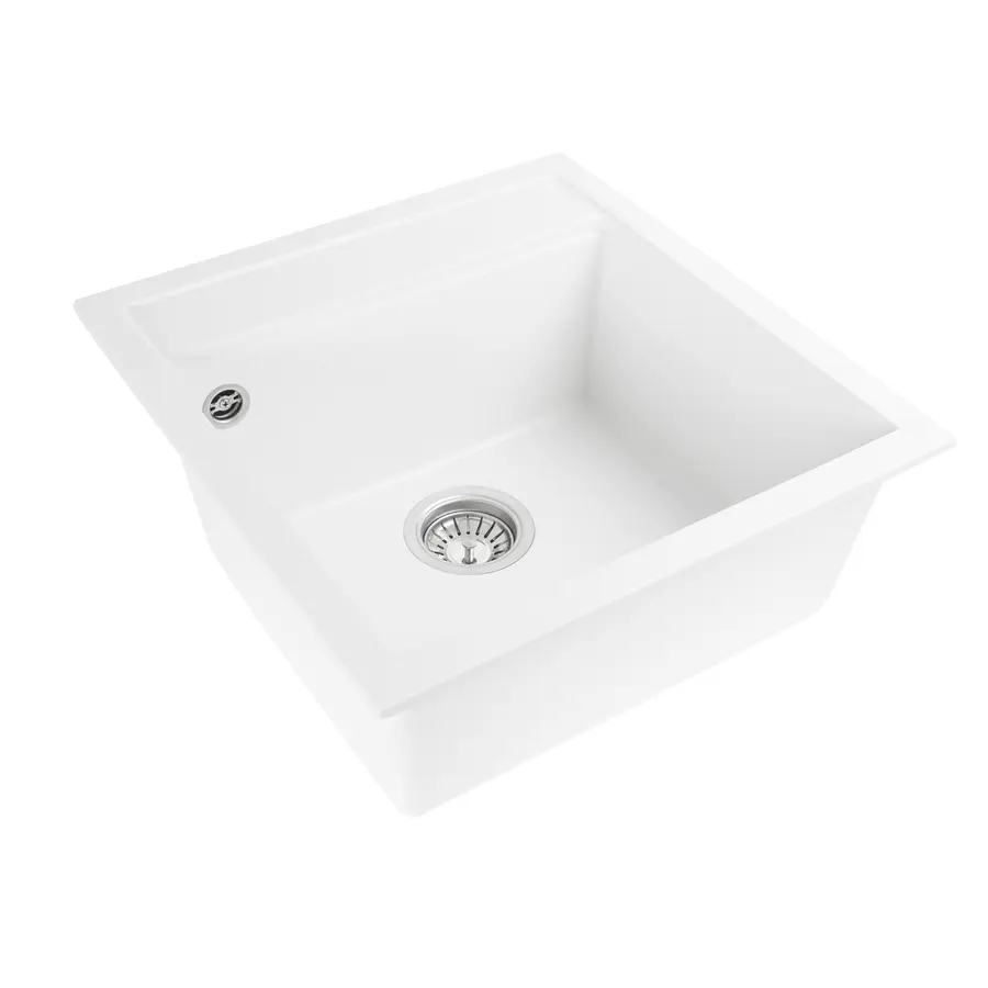 Гранітна мийка для кухні Platinum 5149 FIESTA матова Білосніжна