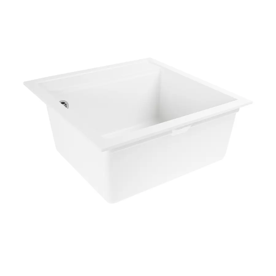 Гранітна мийка для кухні Platinum 5149 FIESTA матова Білосніжна