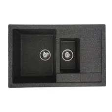 Гранітна мийка для кухні Platinum 7850W TOSKANA матова Графіт