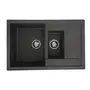 Гранітна мийка для кухні Platinum 7850W TOSKANA матова Графіт