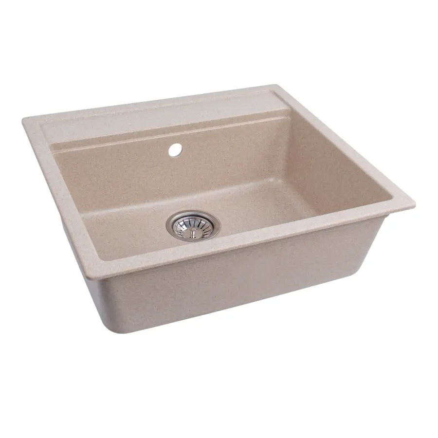 Гранітна мийка для кухні Platinum 5751 NIKA глянець Сафарі