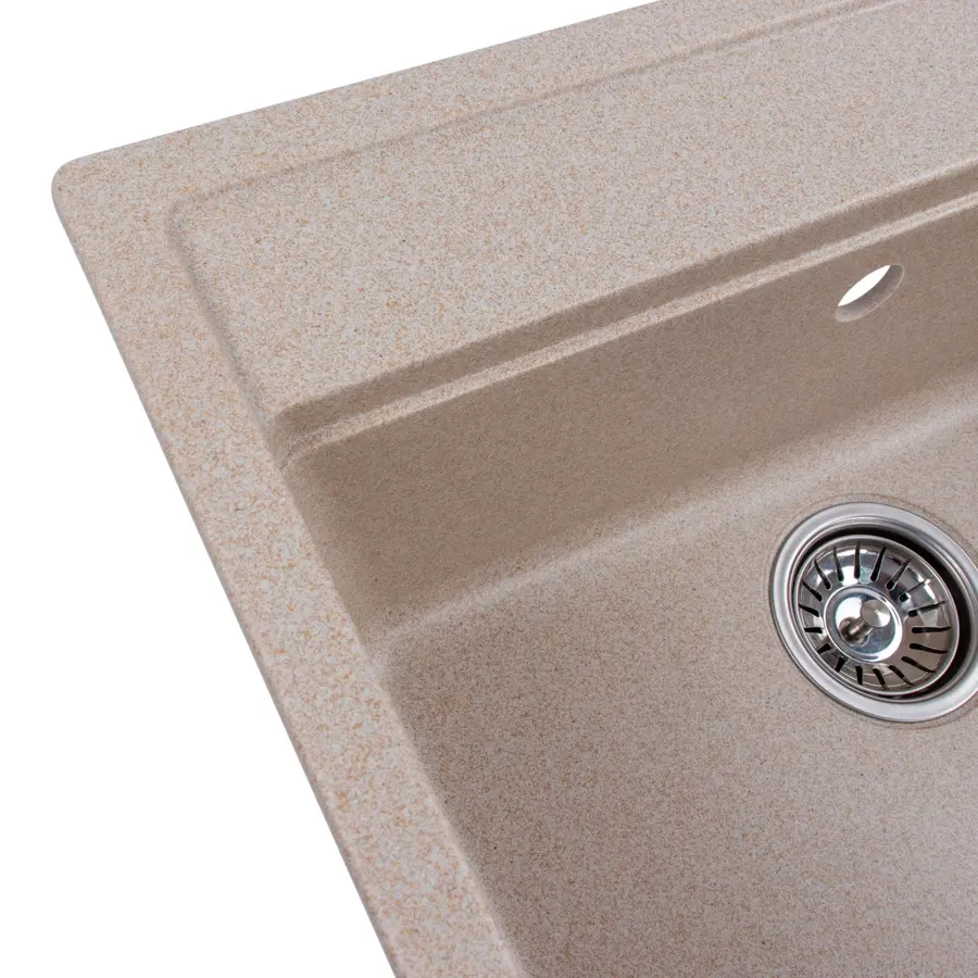 Гранітна мийка для кухні Platinum 5751 NIKA глянець Сафарі