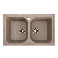 Гранітна мийка для кухні Platinum 7950 Equatoria глянець Карамель