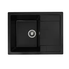 Гранітна мийка для кухні Platinum 6550 INTENSO матова Чорна GOLD