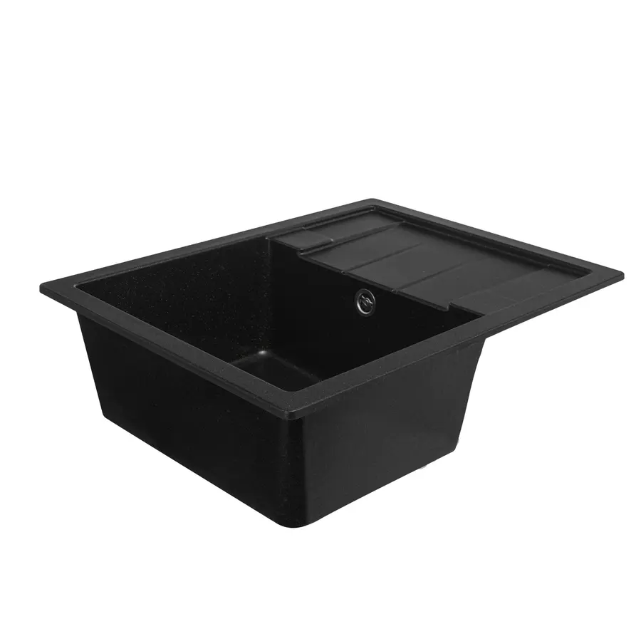 Гранітна мийка для кухні Platinum 6550 INTENSO матова Чорна GOLD