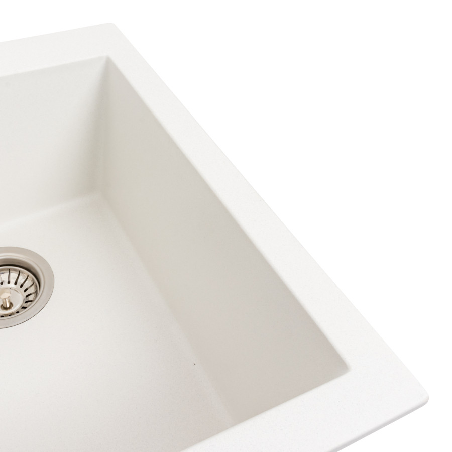 Гранітна мийка для кухні Platinum 4150 SOKIL матова (білосніжна)