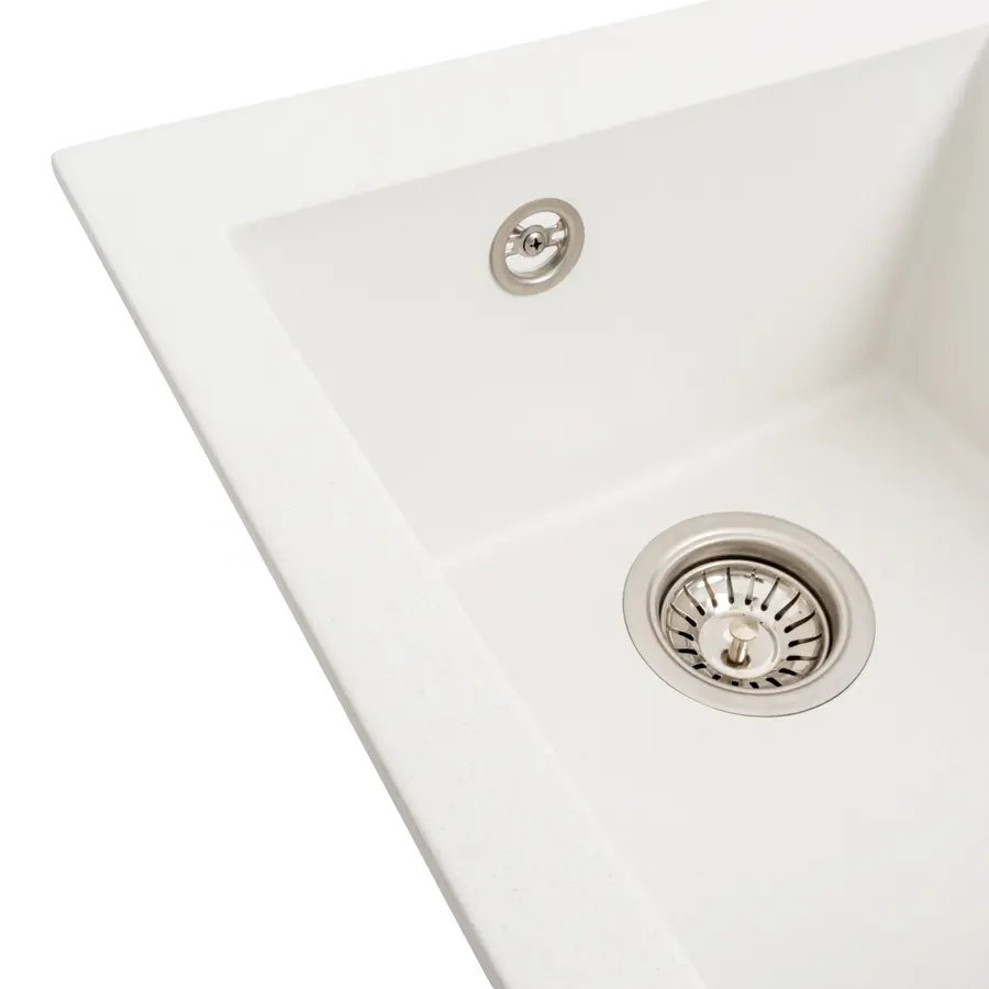 Гранитная мойка для кухни Platinum 4150 SOKIL матовая (белоснежная)