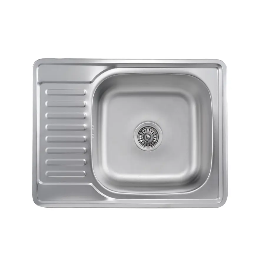 Кухонна мийка з нержавіючої сталі Platinum 6550 САТИН (0,8/180 мм)