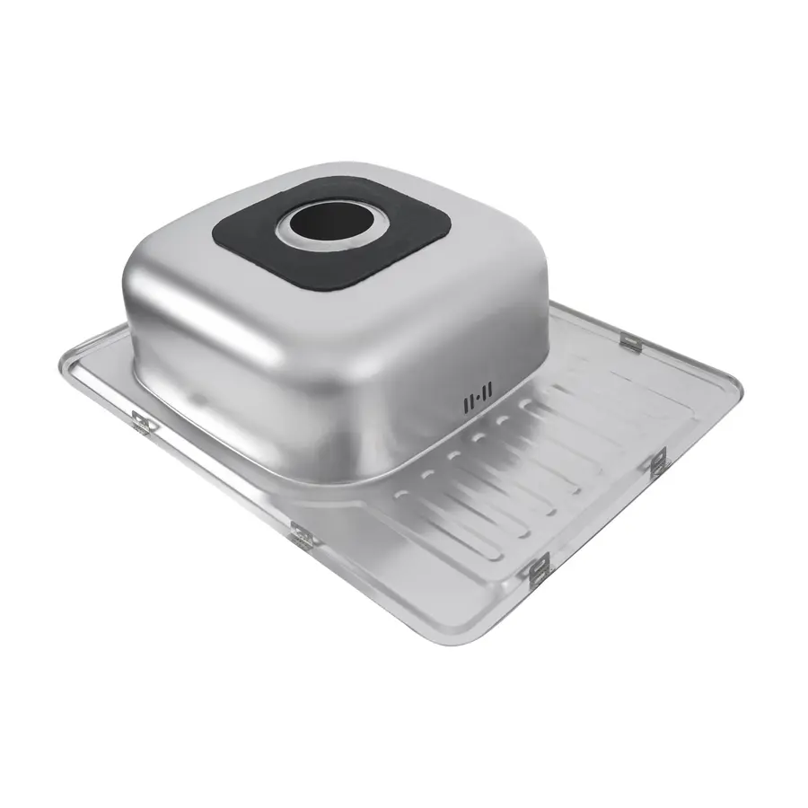 Кухонна мийка з нержавіючої сталі Platinum 6550 САТИН (0,8/180 мм)