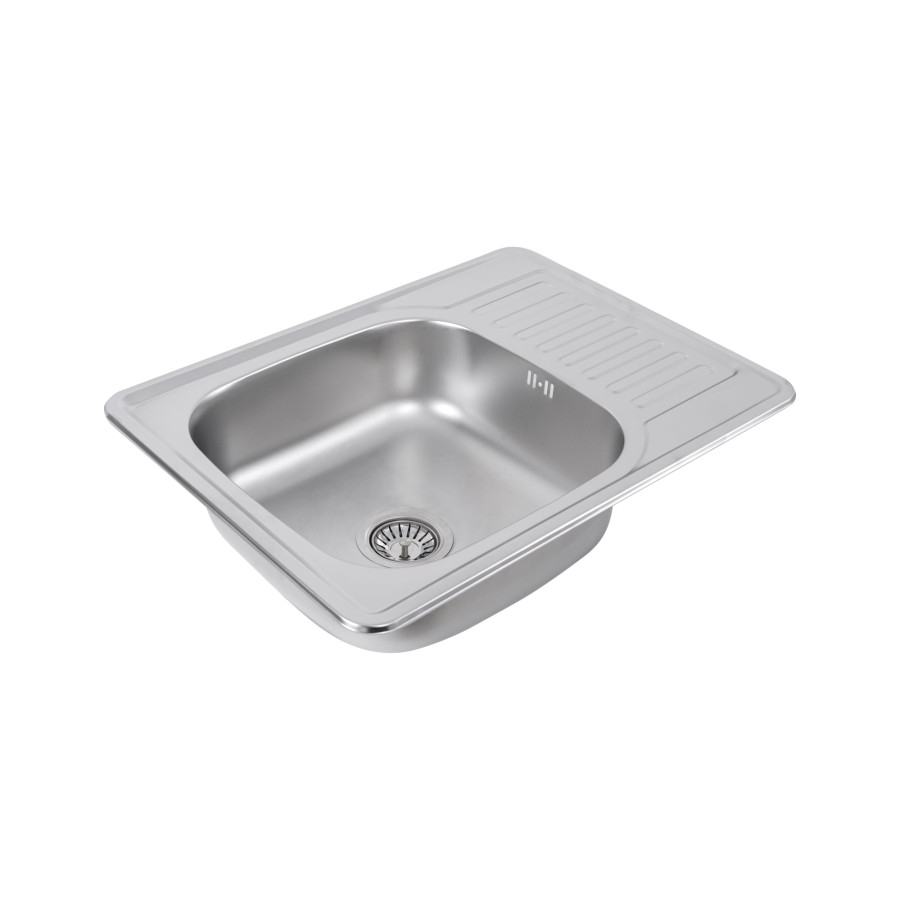 Кухонна мийка з нержавіючої сталі Platinum 6550 САТИН (0,8/180 мм)