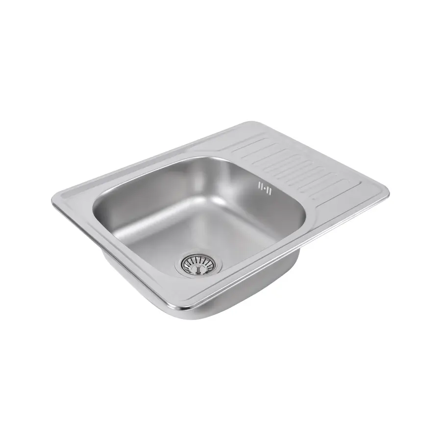 Кухонна мийка з нержавіючої сталі Platinum 6550 САТИН (0,8/180 мм)