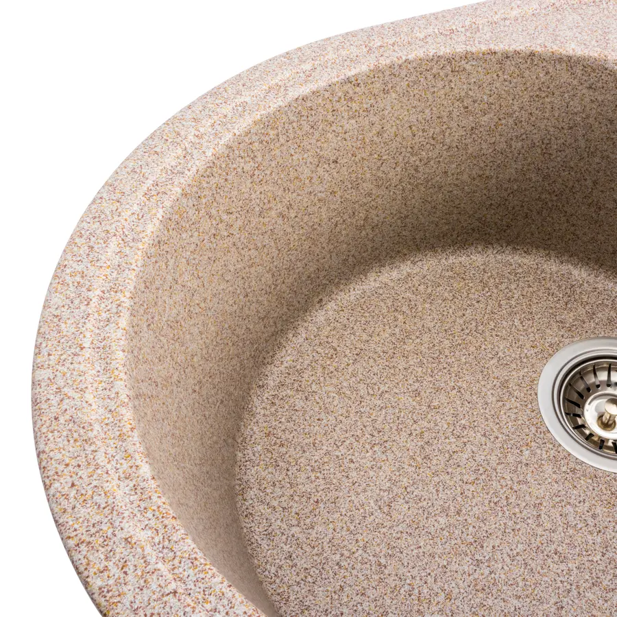 Гранітна мийка для кухні Platinum 5847 ONYX матова (карамель)