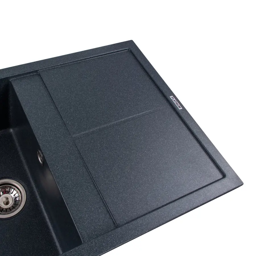 Гранітна мийка для кухні Platinum 7950 Selena матова Антрацит