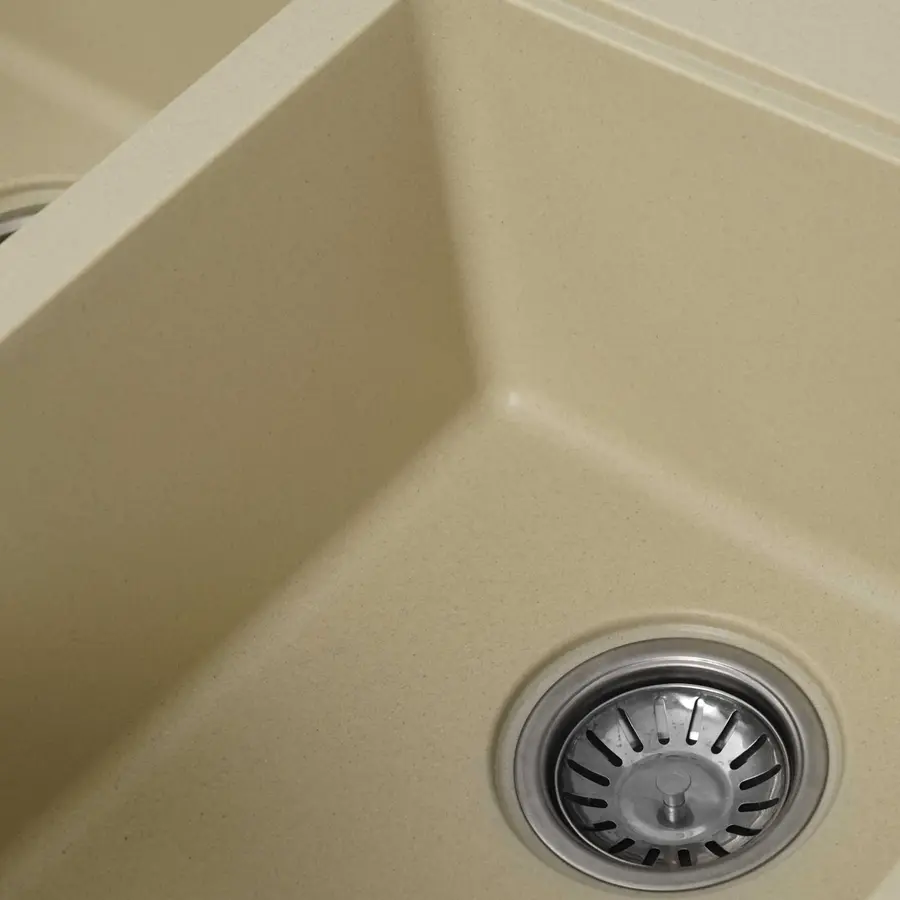 Гранітна мийка для кухні Platinum 7850 HARMONY матова Айворі