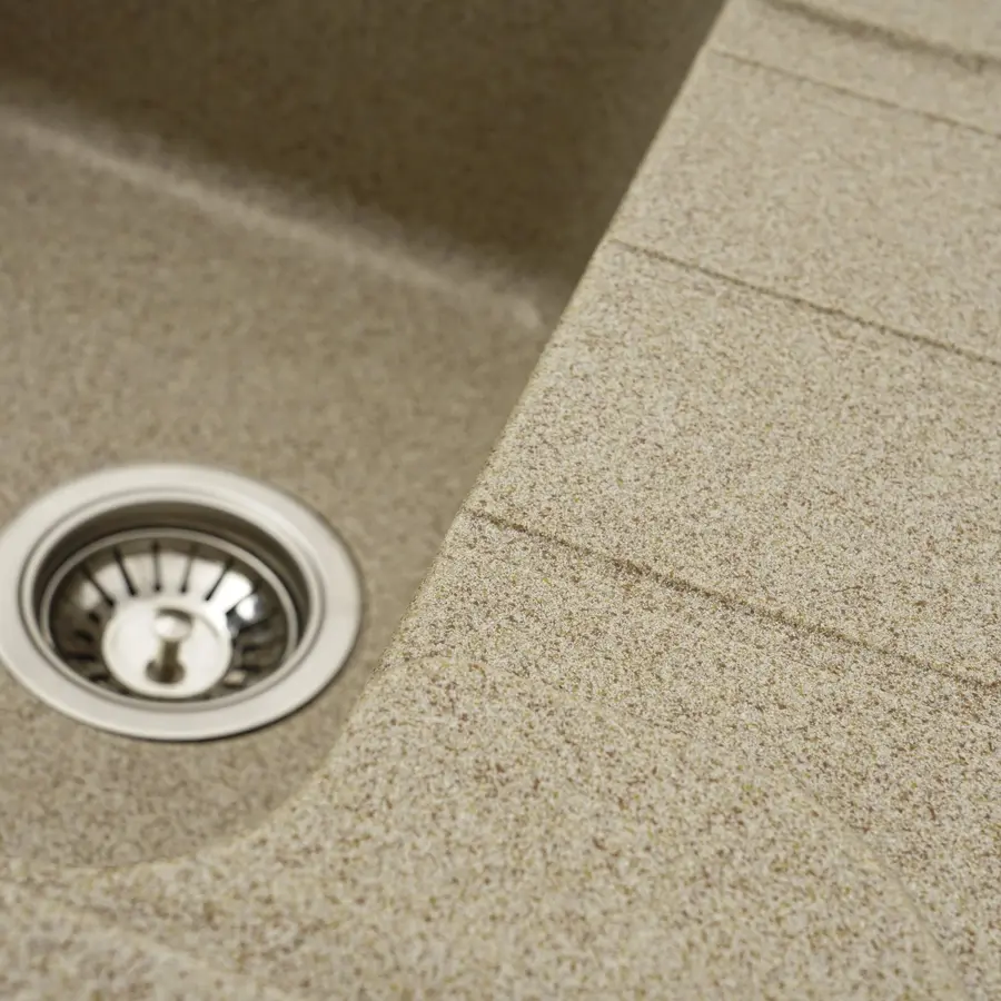 Гранітна мийка для кухні Platinum 7850 VERONA матова Карамель