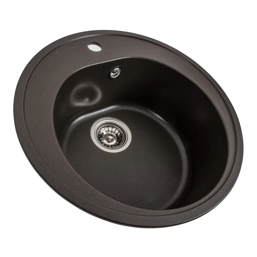 Гранітна мийка для кухні Platinum 510 LUNA матова Темна скеля