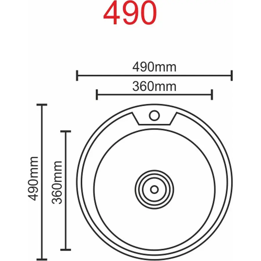 Кухонна мийка з нержавіючої сталі Platinum ПОЛИРОВКА 490 (0,8/180 мм)
