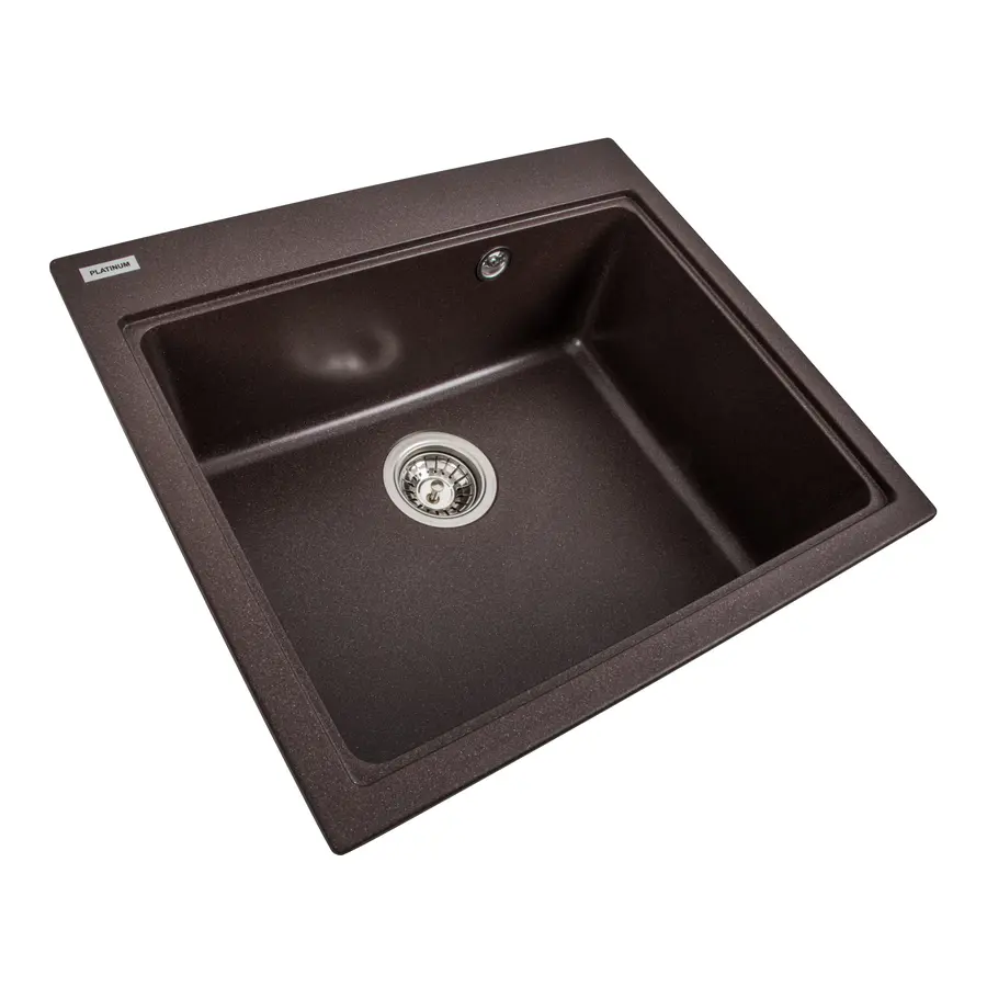 Гранітна мийка для кухні Platinum 5852 VESTA матова Мокко