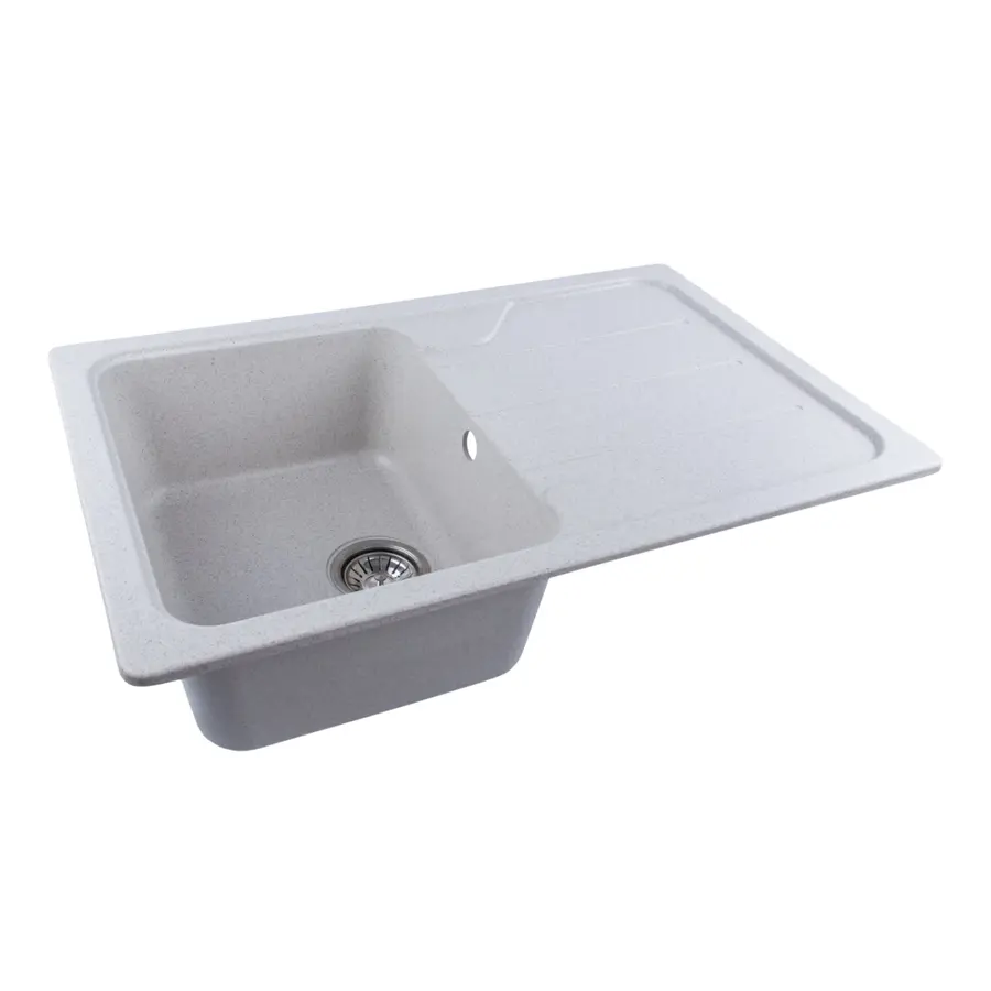 Гранітна мийка для кухні Platinum 7850 VERONA матова Топаз