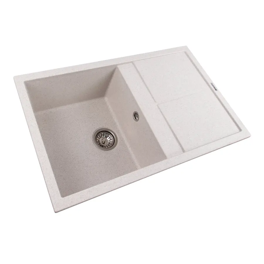 Гранітна мийка для кухні Platinum 7950 Selena матова Топаз