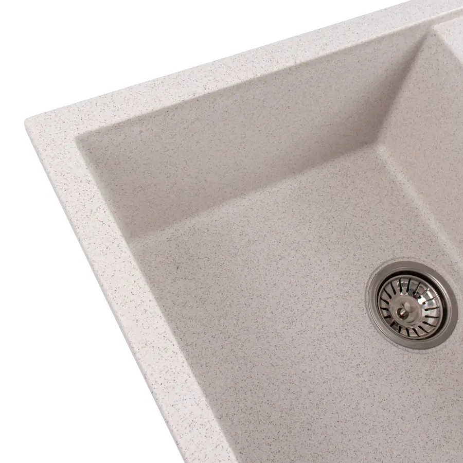 Гранітна мийка для кухні Platinum 7950 Selena матова Топаз