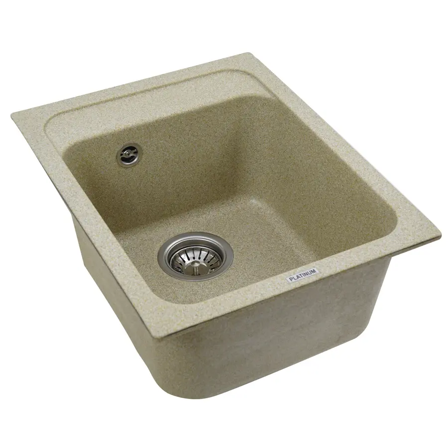 Гранітна мийка для кухні Platinum 4050 KORRADO матова Беж