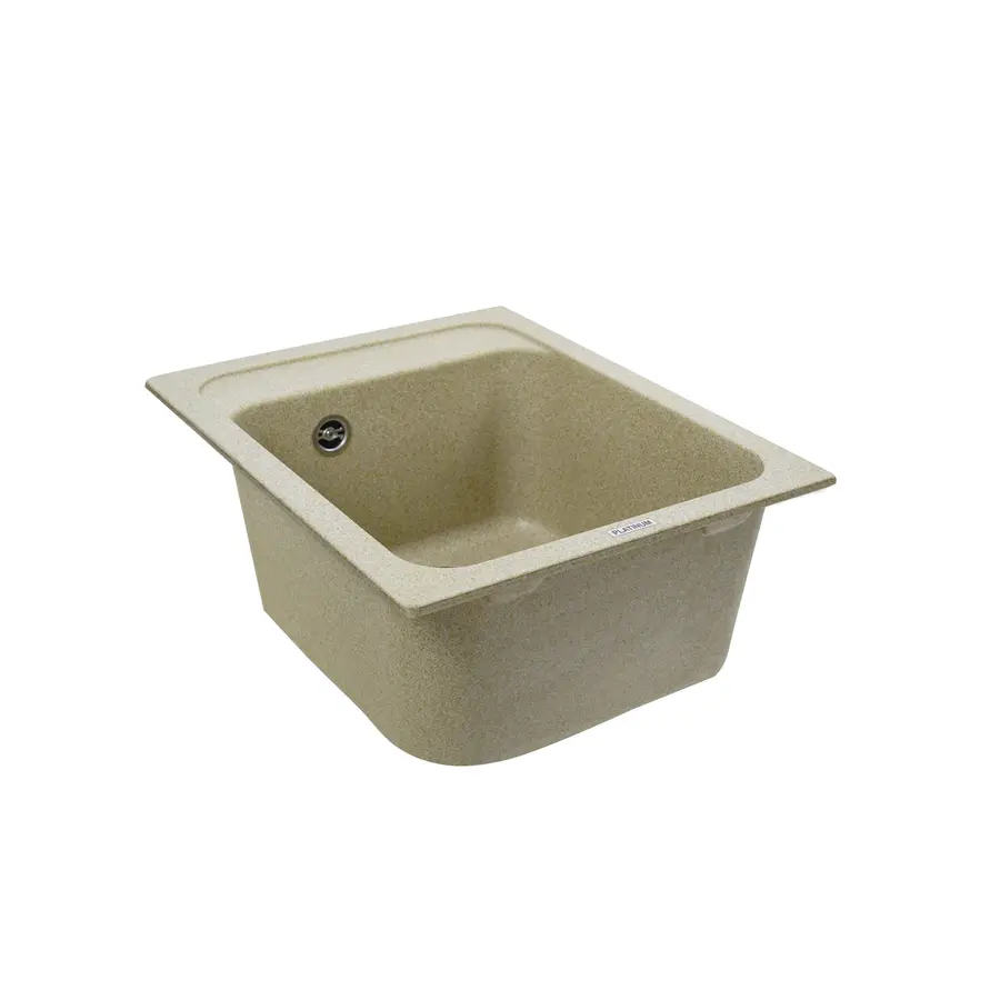 Гранітна мийка для кухні Platinum 4050 KORRADO матова Беж