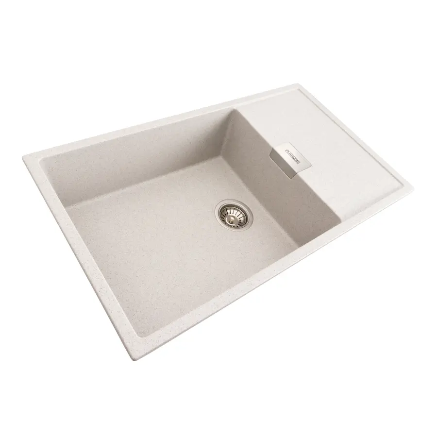 Гранитная мойка для кухни Platinum 8650 DIAMOND матовая (топаз)