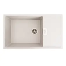 Гранітна мийка для кухні Platinum 8650 DIAMOND матова (топаз)