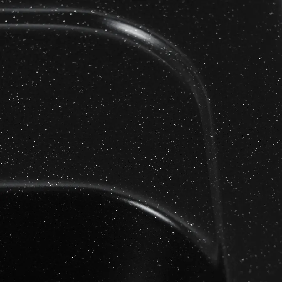 Гранітна мийка для кухні Platinum 4050 RUBY глянець Чорний металік