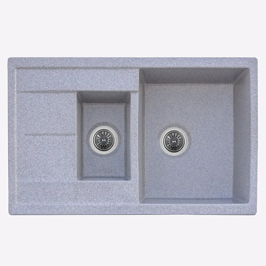 Гранітна мийка для кухні Platinum 7850W KESSAN глянець Сірий мусон