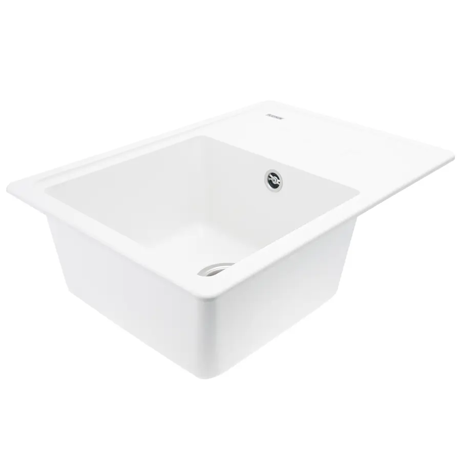 Гранітна мийка для кухні Platinum 6243 LIANA матова Білосніжна