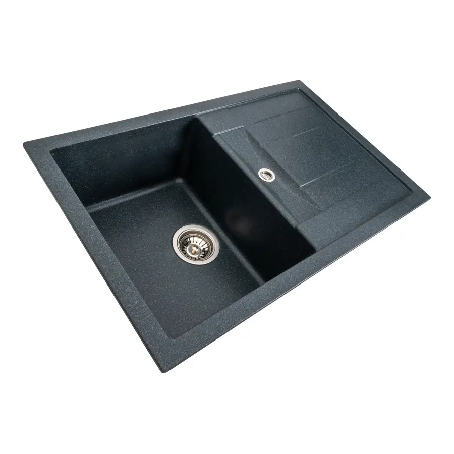 Гранітна мийка для кухні Platinum 7850 TROYA матова Антрацит