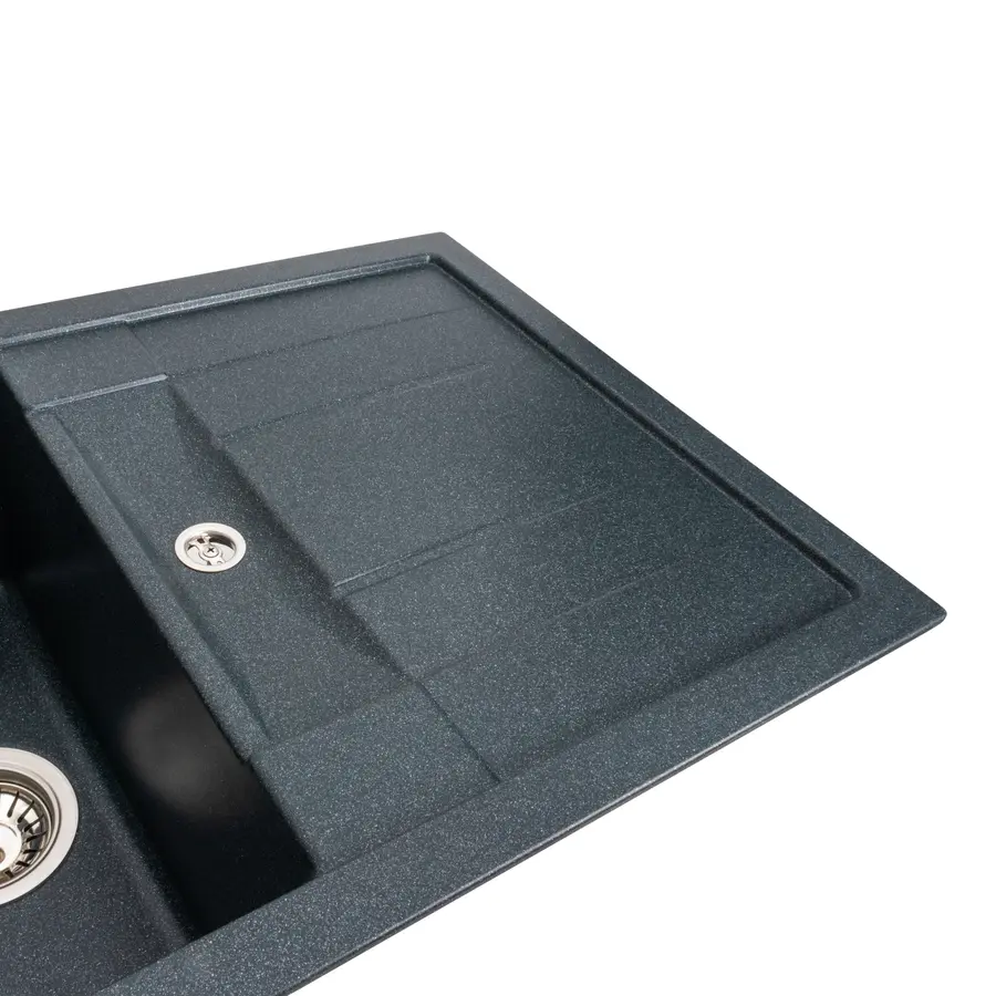 Гранітна мийка для кухні Platinum 7850 TROYA матова Антрацит