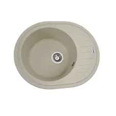 Гранітна мийка для кухні Platinum 6250 SOUL матова Айворі