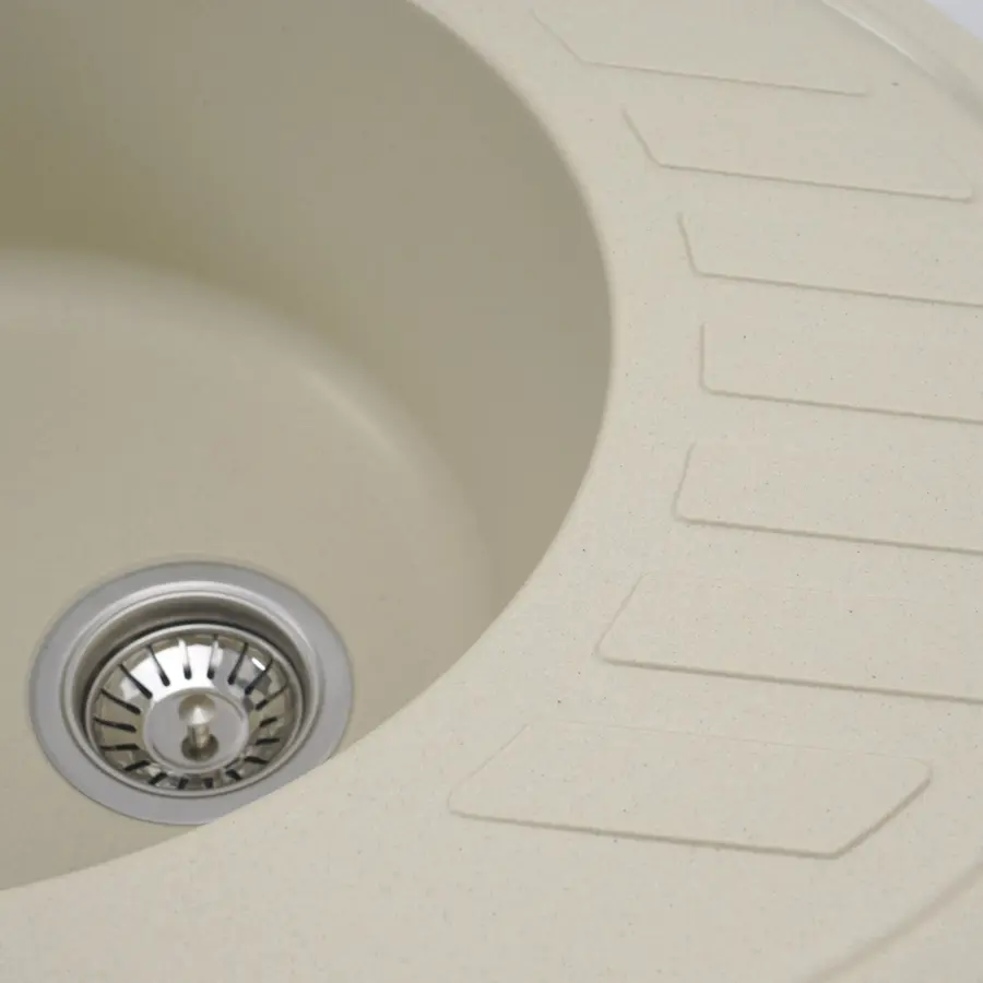 Гранітна мийка для кухні Platinum 6250 SOUL матова Айворі