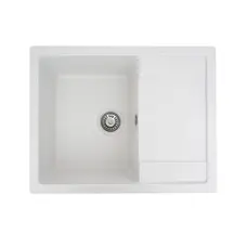 Гранітна мийка для кухні Platinum 6550 INTENSO матова Білосніжна