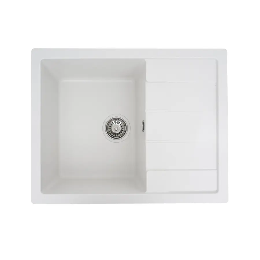 Гранітна мийка для кухні Platinum 6550 INTENSO матова Білосніжна