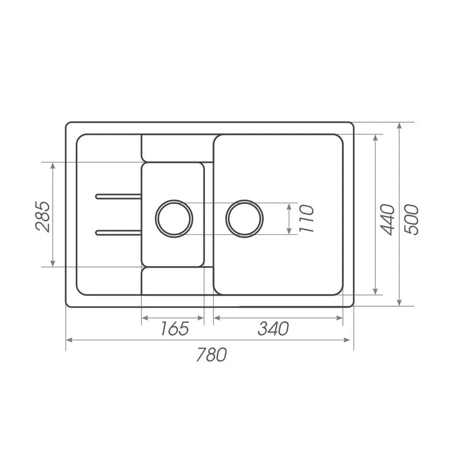 Гранітна мийка для кухні Platinum 7850W TOSKANA матова Біла