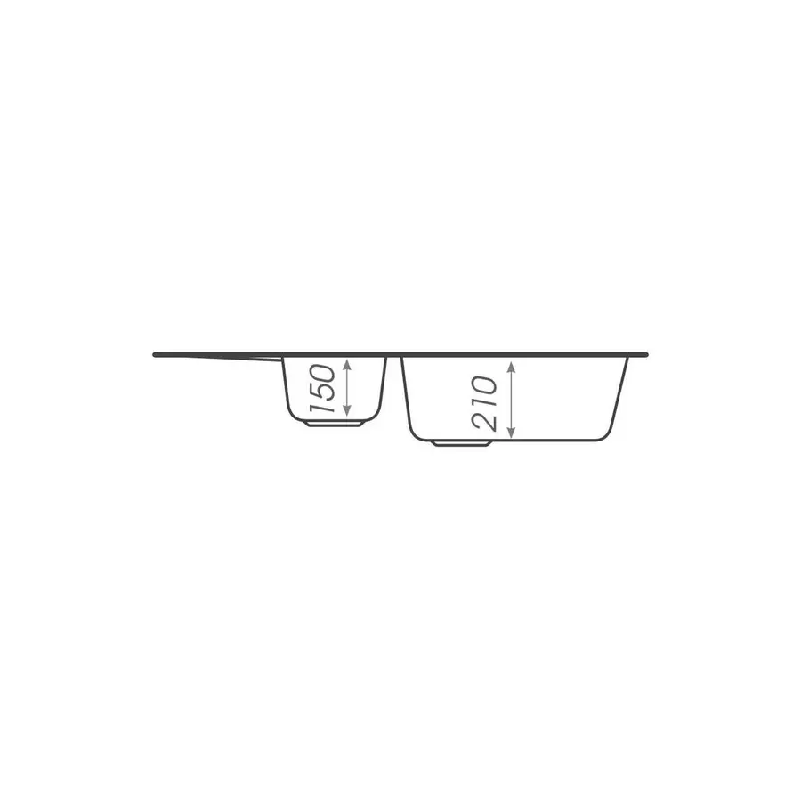 Гранітна мийка для кухні Platinum 7850W TOSKANA матова Біла