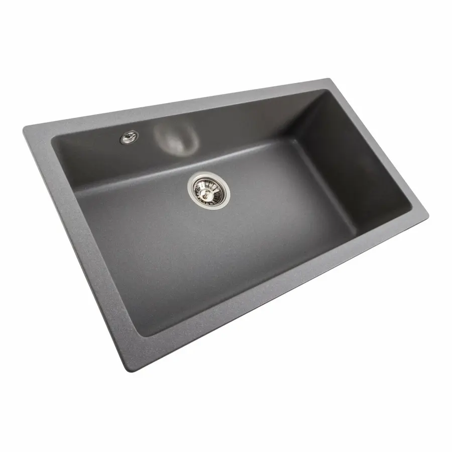 Гранітна мийка для кухні Platinum 7945 Paruana матова Сірий мусон)