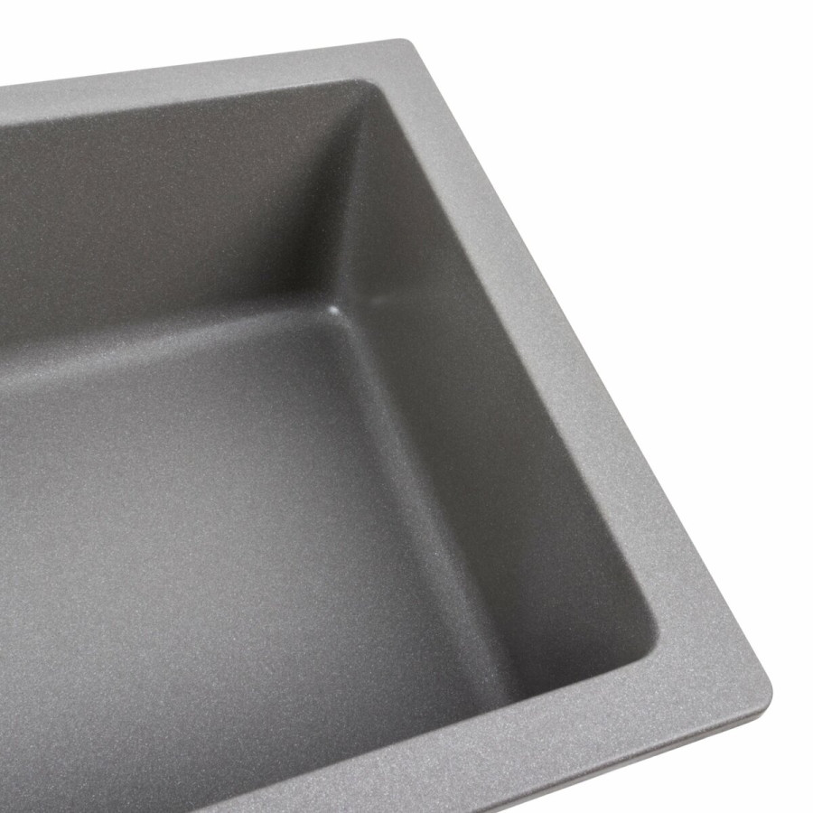 Гранітна мийка для кухні Platinum 7945 Paruana матова Сірий мусон)