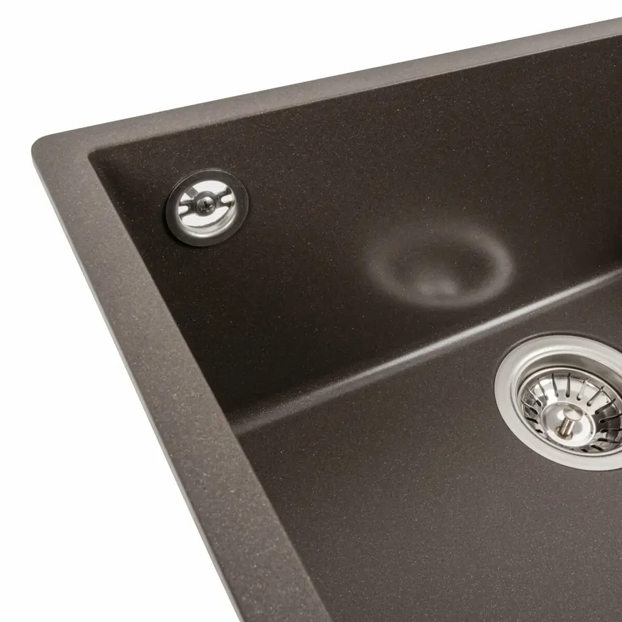 Гранитная мойка для кухни Platinum 5444 OASIS матовая Темная скала