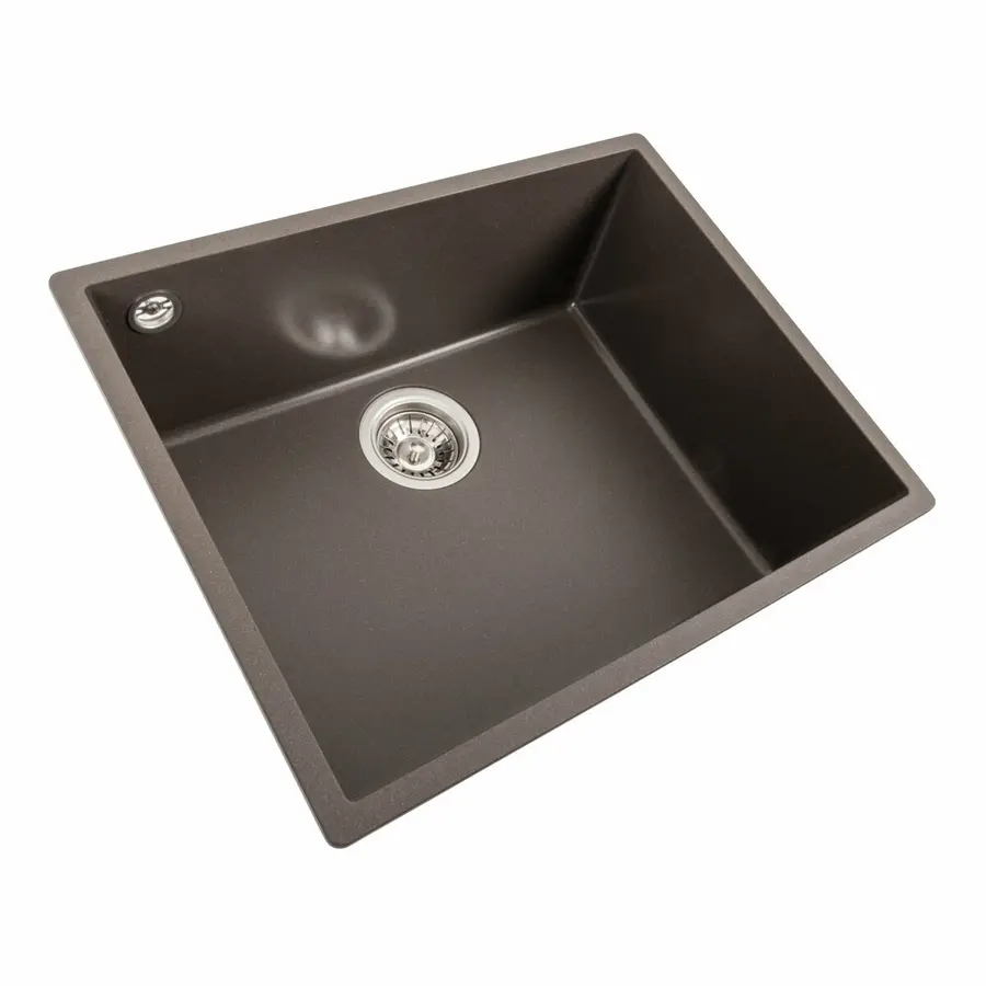 Гранитная мойка для кухни Platinum 5444 OASIS матовая Темная скала