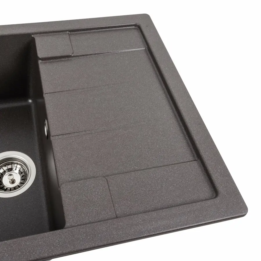 Гранітна мийка для кухні Platinum 6550 INTENSO матовий Гренадін