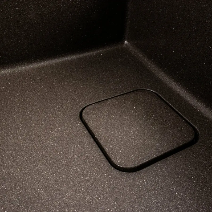 Гранитная мойка для кухни Platinum 7850 CUBE матовая Темная скала